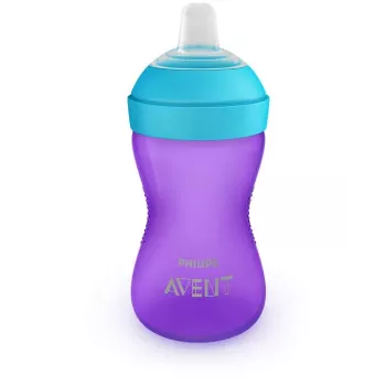 Philips AVENT My Grippy čaša za učenje pijenja s mekim izljevom 300 ml, 9m+, ljubičasta