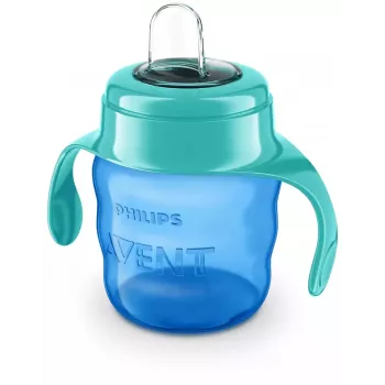 Philips AVENT Easy Sip čaša za učenje s ručkama, 6M+, 200ml, silikonski izljev, zelena