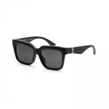Burberry BE4419F300187 ženske četvrtaste sunčane naočale, crni okvir, siva stakla, 54mm