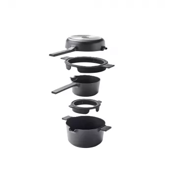 Brabantia All-in-One set lonaca i tava, crni