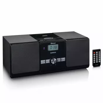 Lenco MC-030BK mikro glazbeni sustav s Bluetoothom, CD-om, FM radiom, USB-om, AUX-om, crni
