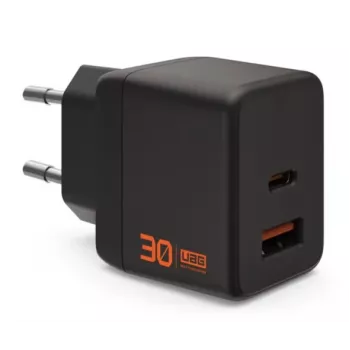 UAG Urban Armor Gear SRGE GaN zidni punjač 30W PD USB-C/USB-A crni 9B443511V4040
