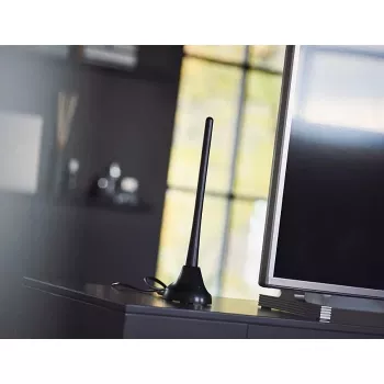 PHILIPS SDV5100/12 sobna TV antena s 18 dB pojačanjem, UHF/VHF/FM, crna