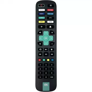 One For All URC4923 zamjenski daljinski upravljač za Roku TV, funkcija učenja, 1 uređaj, crni