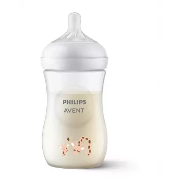 Philips Avent Natural Response bočica za bebe Giraffe 260 ml, srednje tvrda duda, 1m+