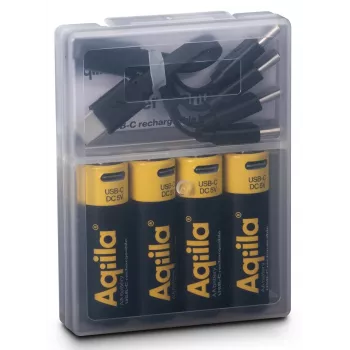 AQIILA USB-C punjive AA litij-ionske baterije, 1,2V, pakiranje od 4 kom (AQ200AA367C4)
