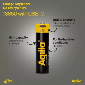 AQIILA AQ18018650398C1 USB-C punjiva NiMH baterija, 1,2 V, 1 kom.