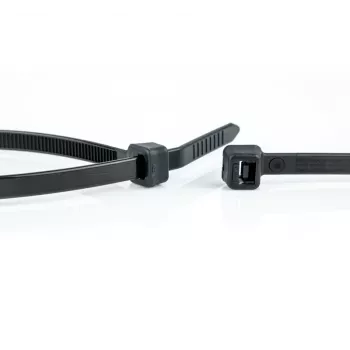 WKK 120196071 Cable Tie 300 mm x 4.8 mm Black Heat Stabilized UV Stabilized Oil and Solvent Resistant