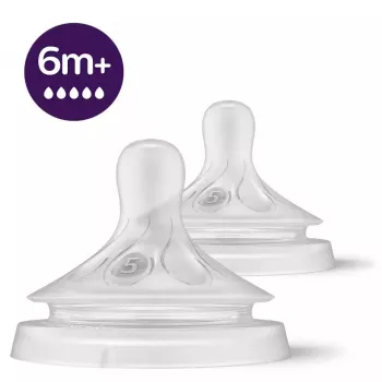 Philips Avent Natural Response silikonske dude, vrlo brz protok, 6m+, 2 kom