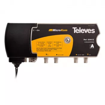 Televes KVE3035RK65 CATV širokopojasno pojačalo 30/35dB s povratnim kanalom 5-65MHz 28dB (534412)