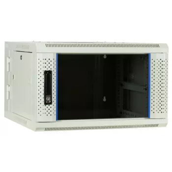 DSIT 6U zidni serverski ormar sa staklenim vratima, bijeli, 600x600x368 mm DS6606W-DOUBLE