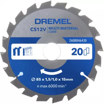 Dremel Multi-Material Circular Saw Blade 85mm CS600 (2608846430)