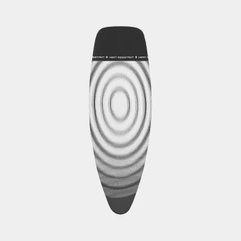 Brabantia navlaka za dasku za glačanje Titan Oval, 135 x 45 cm, veličina D, podstava 8 mm, pamučna površina s pjenom, metalik siva