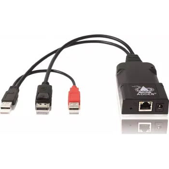 ADDER ALIF101T-DP DisplayPort KVM produživač odašiljač preko Cat5e/6/7 - 2560x1600, USB 2.0, audio, crno aluminijsko kućište