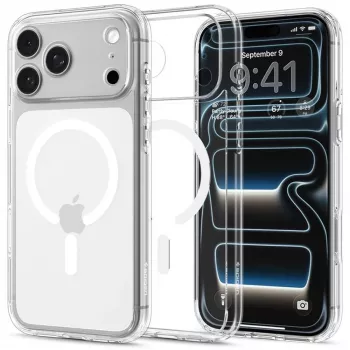 SPIGEN Ultra Hybrid MagSafe futrola za iPhone 17 Pro Max / 18 Pro Max – prozirna/bijela