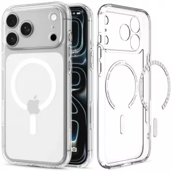 SPIGEN Ultra Hybrid MagSafe futrola za iPhone 17 Pro Max / 18 Pro Max – prozirna/bijela