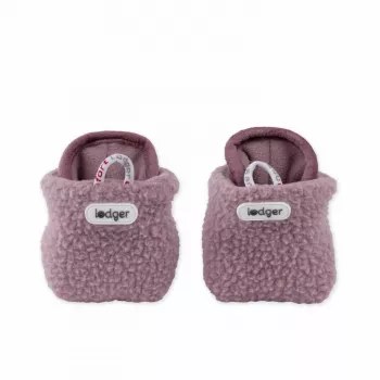 Lodger Slipper Teddy bebine papuče, roza, 0-3 mjeseca, protuklizne, fleece, uniseks