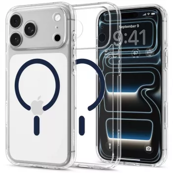 Spigen Ultra Hybrid MagSafe maska za iPhone 17 Pro Max / 18 Pro Max - prozirna/tamnoplava