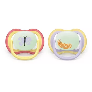 Philips AVENT Ultra Air noćna duda 0-6 mjeseci, 2 kom, svijetli u mraku