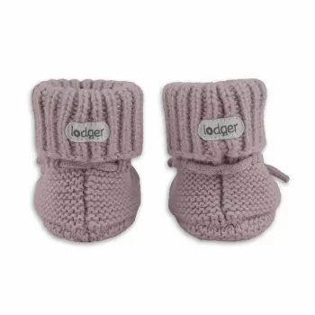Lodger Slipper merino vunene dječje papuče, rose, 0-6 mjeseci