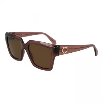 Ferragamo ženske četvrtaste sunčane naočale SF2014S-511, okvir Havana, smeđe gradient leće, 54mm