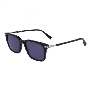 Lacoste Men's L6035S-410 Rectangular Sunglasses, Blue Frame, Grey Lenses, 53mm