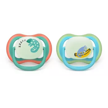 Philips Avent Ultra Air Night duda 6-18 mjeseci, 2 kom., za dječake, svijetli u mraku