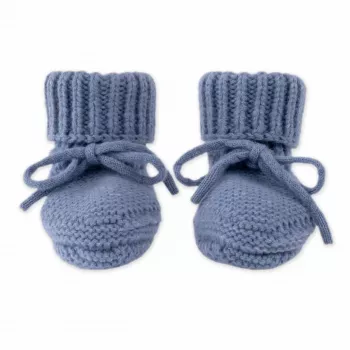 Lodger Slipper merino vunene bebine papuče, Storm, 0-6 mjeseci