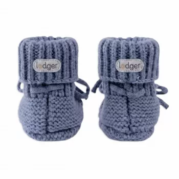 Lodger Slipper merino vunene bebine papuče, Storm, 0-6 mjeseci