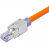 Wirewin WKS FK RJ45 KAT6A Field Terminable RJ45 Plug, Cat6A, Shielded, Tool-free, Zinc Die-cast, Gold Contacts, for 22-24 AWG, 6-9mm Cable
