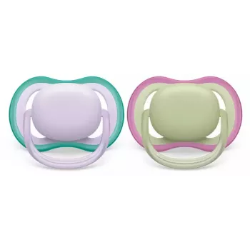 Philips Avent Ultra Air duda 0-6 mjeseci, 2 kom, djevojčice roza/ljubičasta, SCF085/24