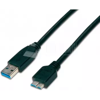 Wirewin USB 3,0 A na Micro-B kabel 1,8m crni USB 3,0 A-MB MM 1.8 SW