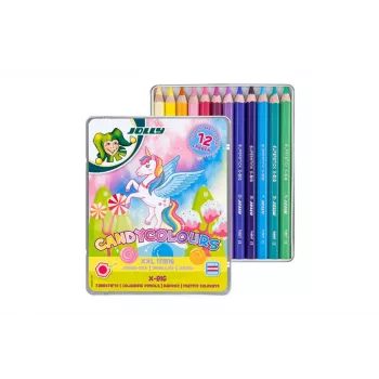 JOLLY X-BIG CANDYCOLOURS bojice, miješane boje, 12 komada (3099-0137)