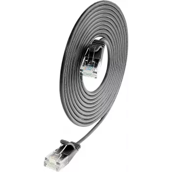 Wirewin SLIM UL6 1 SW - Cat.6 Slim patch kabel, U/UTP, 1 m, crni (PKW-LIGHT-K6 1.0 SW)