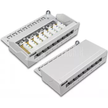 Wirewin 8-portni Cat6 oklopljeni stolni patch panel s LSA+ priključkom (DVP-TRIO-K6 8)