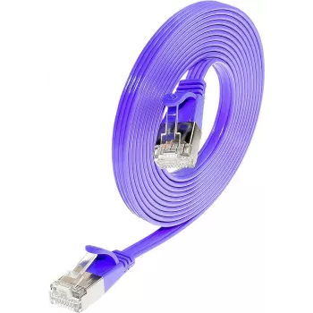 Wirewin Triotronik Cat6 U/FTP Slim Ethernet patch kabel, 3 m, RJ-45 utikač na utikač, bakar, ljubičasti PKW-STP-SLIM-KAT6 3.0 VT