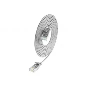 Wirewin SLIM UL6 7,5 m Cat.6 Slim patch kabel, U/UTP, sivi (PKW-LIGHT-K6 7,5)