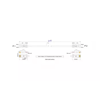 Slim Wirewin Triotronik PKW-LIGHT-STP-K6 15,0 Cat6 S/FTP patch kabel, RJ45 utikač na utikač, bakar, 15 m, crni