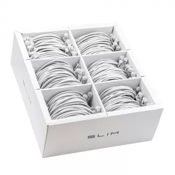 Wirewin SLIM-LS-K6A 1.0 WT 90 - Cat6A U/FTP Slim patch kabel, 1,0 m, bijeli, 90 komada