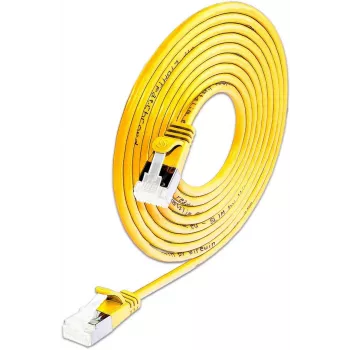 Wirewin SLIM-LS-K6A 0.15 YE 50 Cat6a U/FTP Slim Ethernet patch kabel, 0,15 m, žuti, 50 komada
