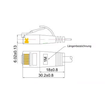Wirewin PKW-TOUGH-STP-K6 2.0 SLIM Tough STP Cat6 U/FTP patch kabel, 2 m, sivi