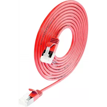 Wirewin Light patch kabel okrugli U/FTP Cat 6a crveni 0,1m tanak fleksibilan PoE PKW-LIGHT-STP-K6A 0.1 RT