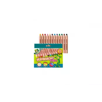 JOLLY Supersoft 3 u 1 drvene bojice, razne boje, 12 komada (5956-0002)