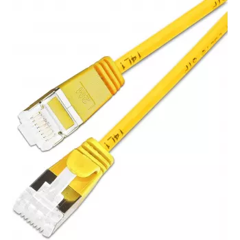 Wirewin SLIM KAT6A 10 Gigabit Light patch kabel, U/FTP, Ø 3,8 mm, žuti, 0,15 m (PKW-LIGHT-STP-K6A 0.15 GE)
