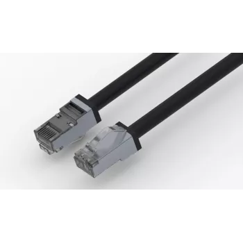 Wirewin Vanjski patch kabel Cat.6A S/FTP, anti-UV PUR plašt, crni, 0,5m (PKW-OUT-SF-K6A-PUR 0,5)