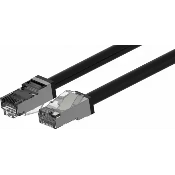 Wirewin Vanjski patch kabel Cat.6A S/FTP, anti-UV PUR plašt, crni, 0,5m (PKW-OUT-SF-K6A-PUR 0,5)