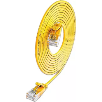 Wirewin SLIM-L-UU-K6A 0.5 YE Cat6A U/UTP Slim patch kabel, 10 Gigabit, žuti