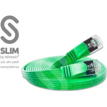 Wirewin Triotronik Cat 6 Slim Ethernet patch kabel 20m zeleni U/FTP STP RJ45 PKW-STP-SLIM-KAT6 20.0 GN