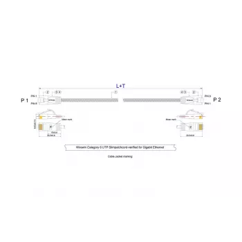 Wirewin SLIM UT6 10 GR - Cat.6 Slim Tough kabel, U/UTP, 10 m, sivi (PKW-TOUGH-K6 10,0)