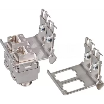 Wirewin DIN držač za tračnicu za 2 Keystone utičnice, metalni Keystone sustav (WKS DIN RAIL HOLDER 2)